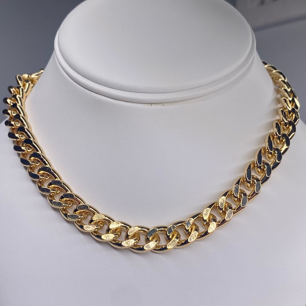 Stainless Steel Gold Cuban Chain With Toggle